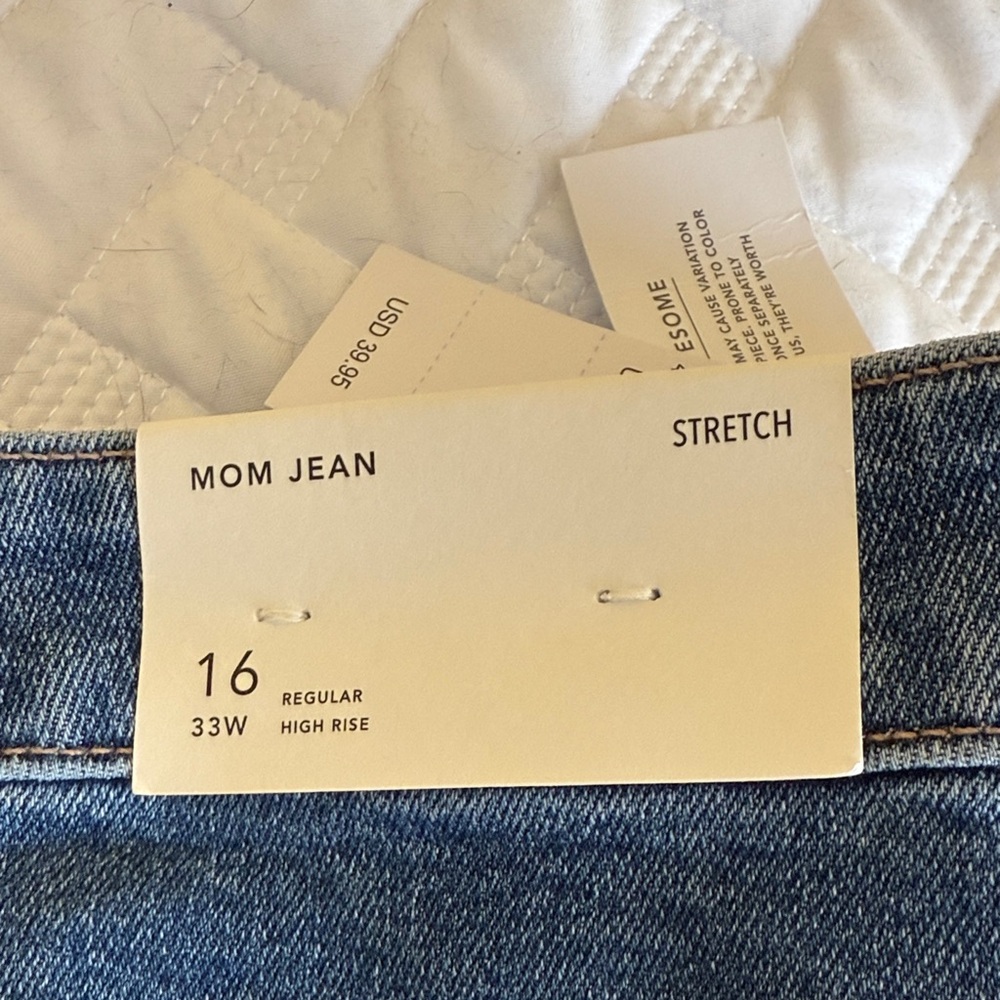 American Eagle Outfitters High Rise Blue Mom Jeans